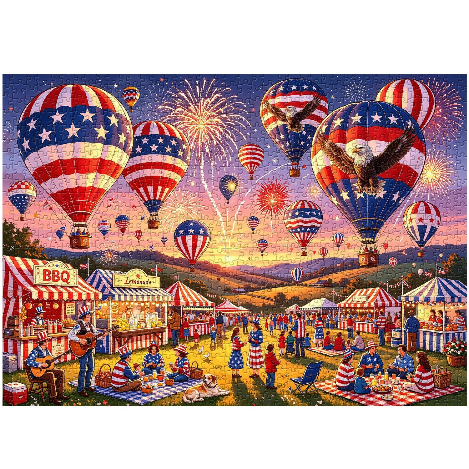 Hot Air Balloon Carnival Jigsaw Puzzle 1000 Pieces