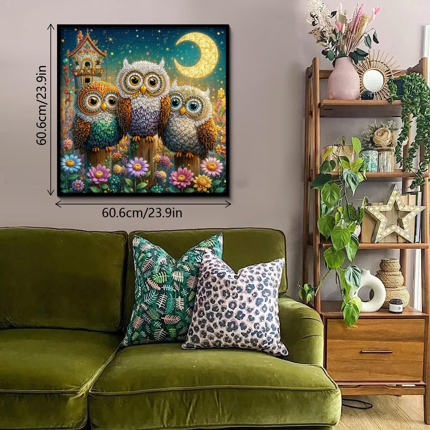 Moon Owl Trio Jigsaw Puzzle 1000 Piece