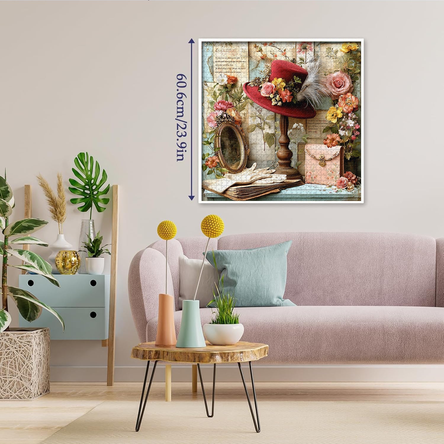 Vintage Floral Hat Jigsaw Puzzle 1000 Pieces