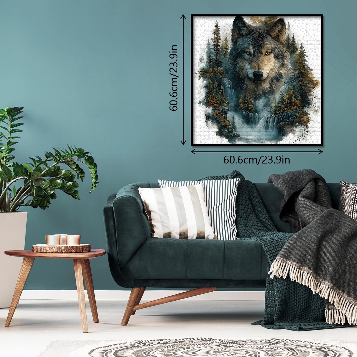 Wolf at the Waterfall Jigsaw Puzzle 1000 Pieces