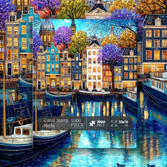 Canal Starry Night Jigsaw Puzzle 1000 Pieces