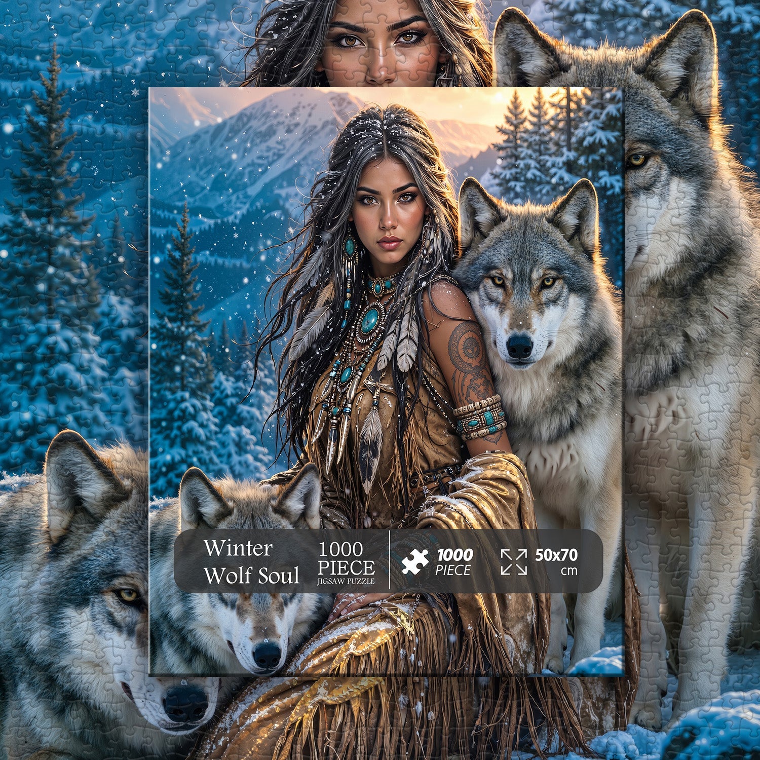 Winter Wolf Soul Jigsaw Puzzle 1000 Piece