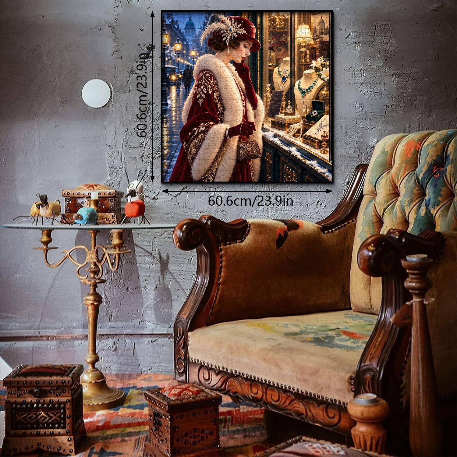 Snowy Night Jewelry Street Jigsaw Puzzle 1000 Pieces