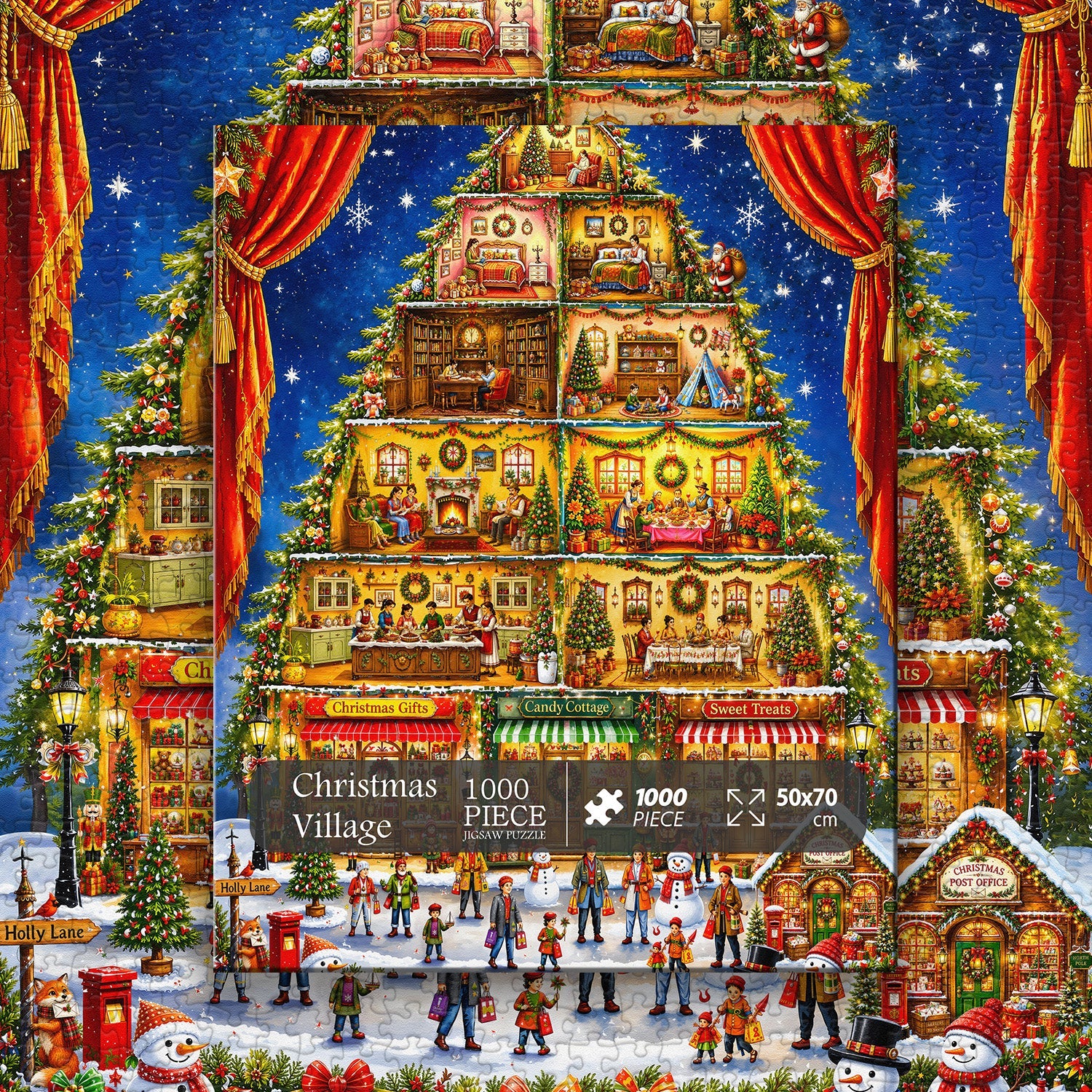 Christmas Village Jigsaw Puzzle 1000 Pieces