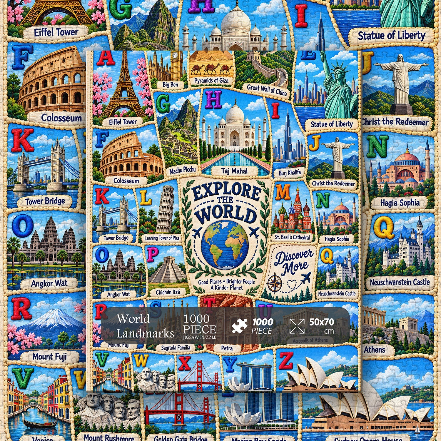 World Landmarks Jigsaw Puzzle 1000 Piece