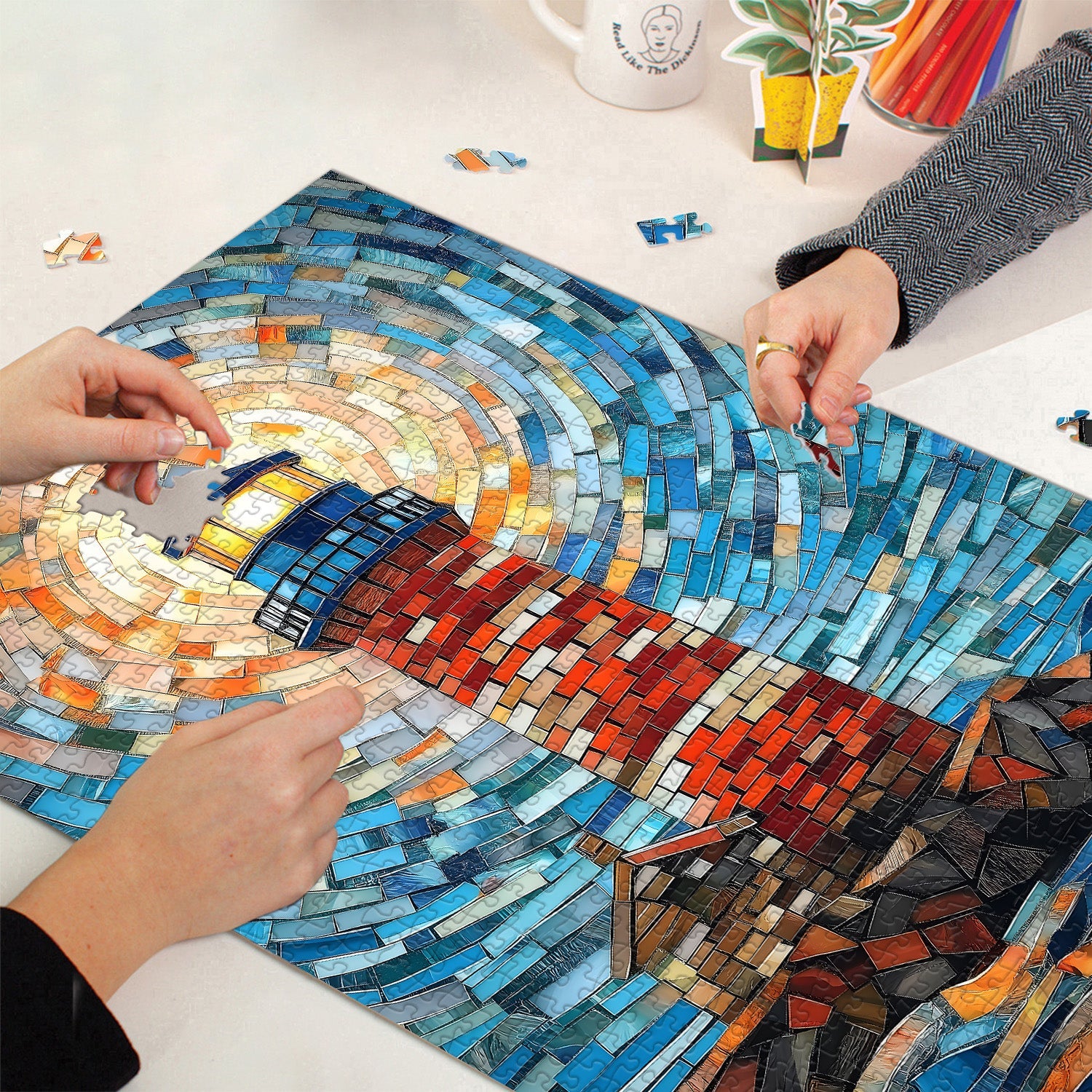 Mosaic Lighthouse Jigsaw Puzzle 1000 Pieces