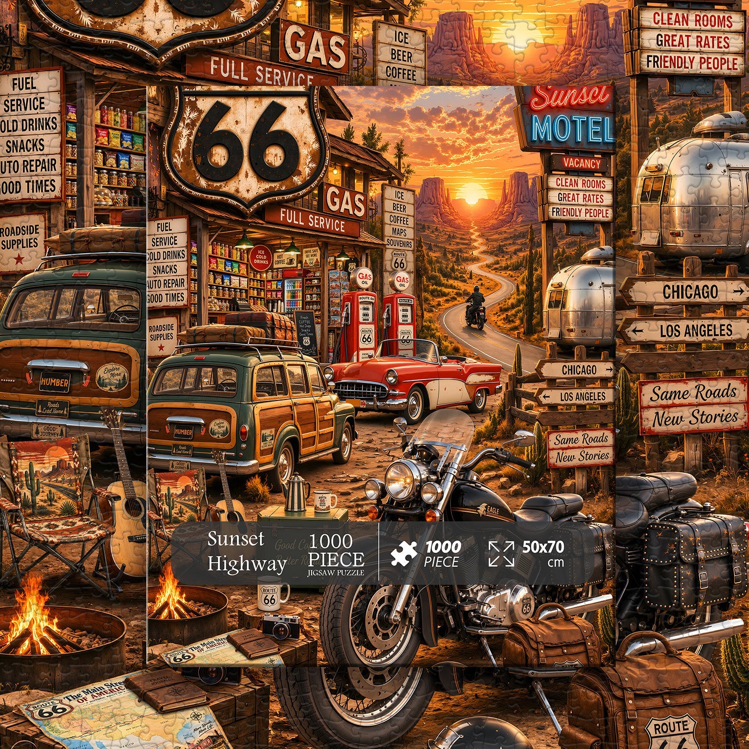Sunset Highway Jigsaw Puzzle 1000 Piece