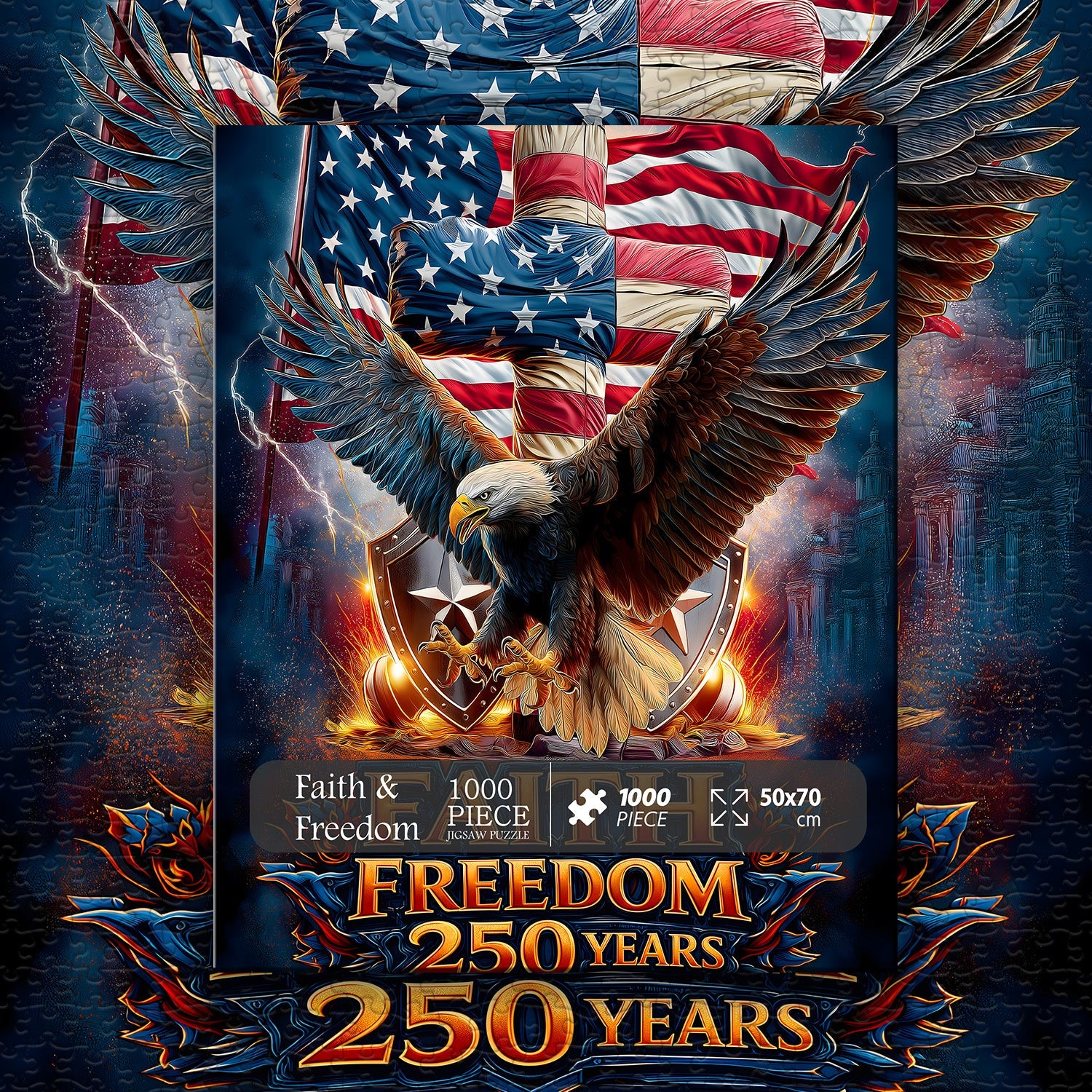 Puzzle 1000 pièces Foi et liberté