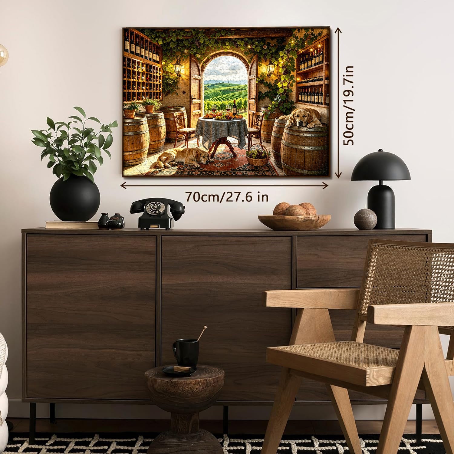 Sunlit Tuscan Wine Cellar Jigsaw Puzzle 1000 Pieces