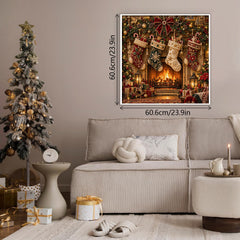 Warm Christmas Fireplace Jigsaw Puzzle 1000 Pieces