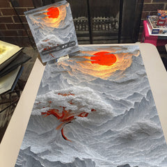 Sunset Paper Mountains Jigsaw Puzzle 1000 Pieces