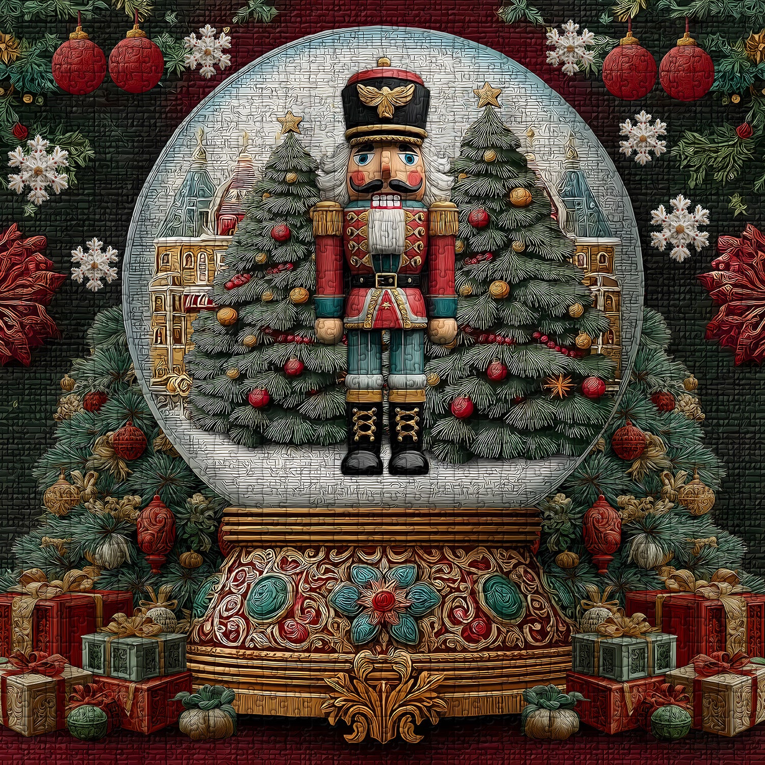 Nutcracker Snow Globe Jigsaw Puzzle 1000 Piece