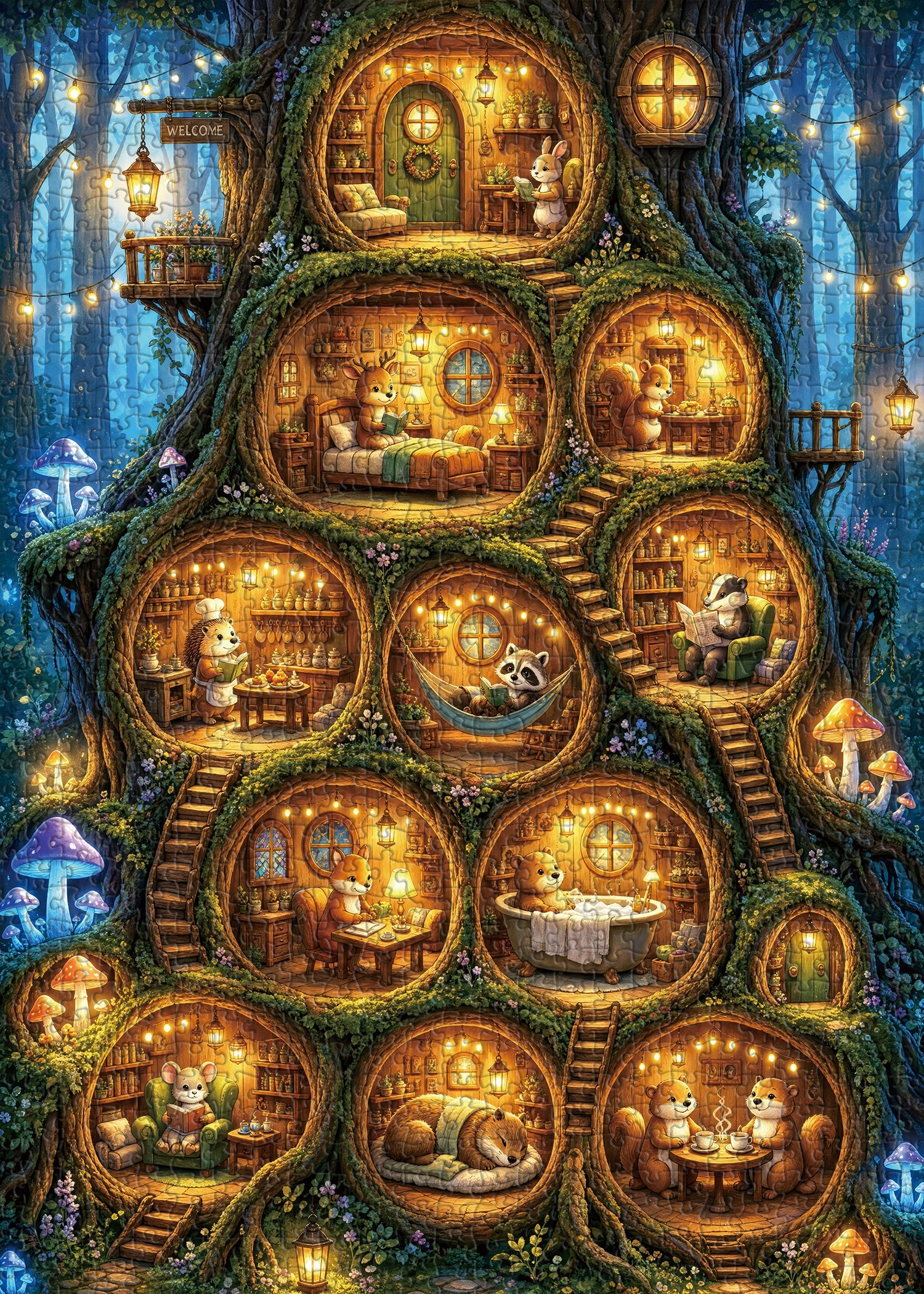 Forest Dwelling Jigsaw Puzzle 1000 Piece