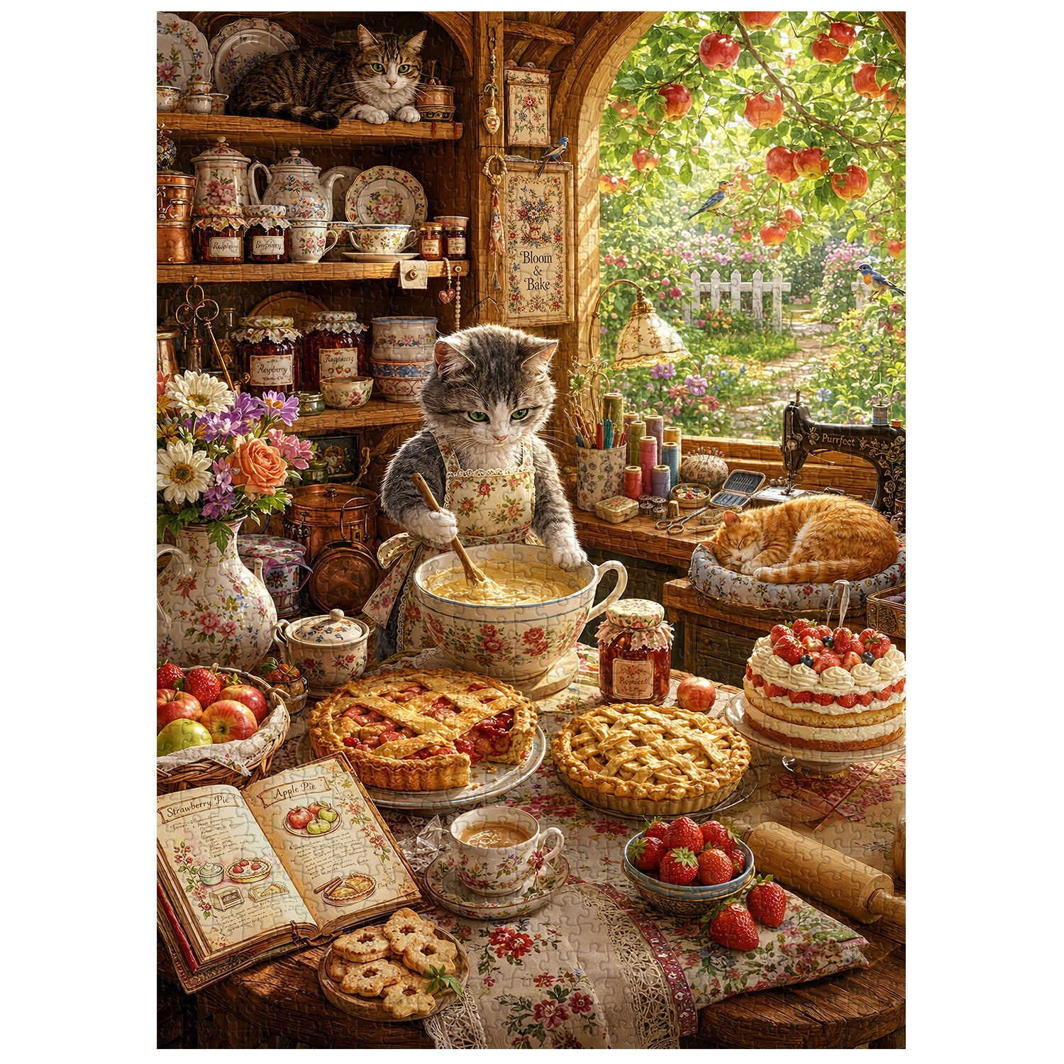 Cat's Baking Time Jigsaw Puzzle 1000 Pieces