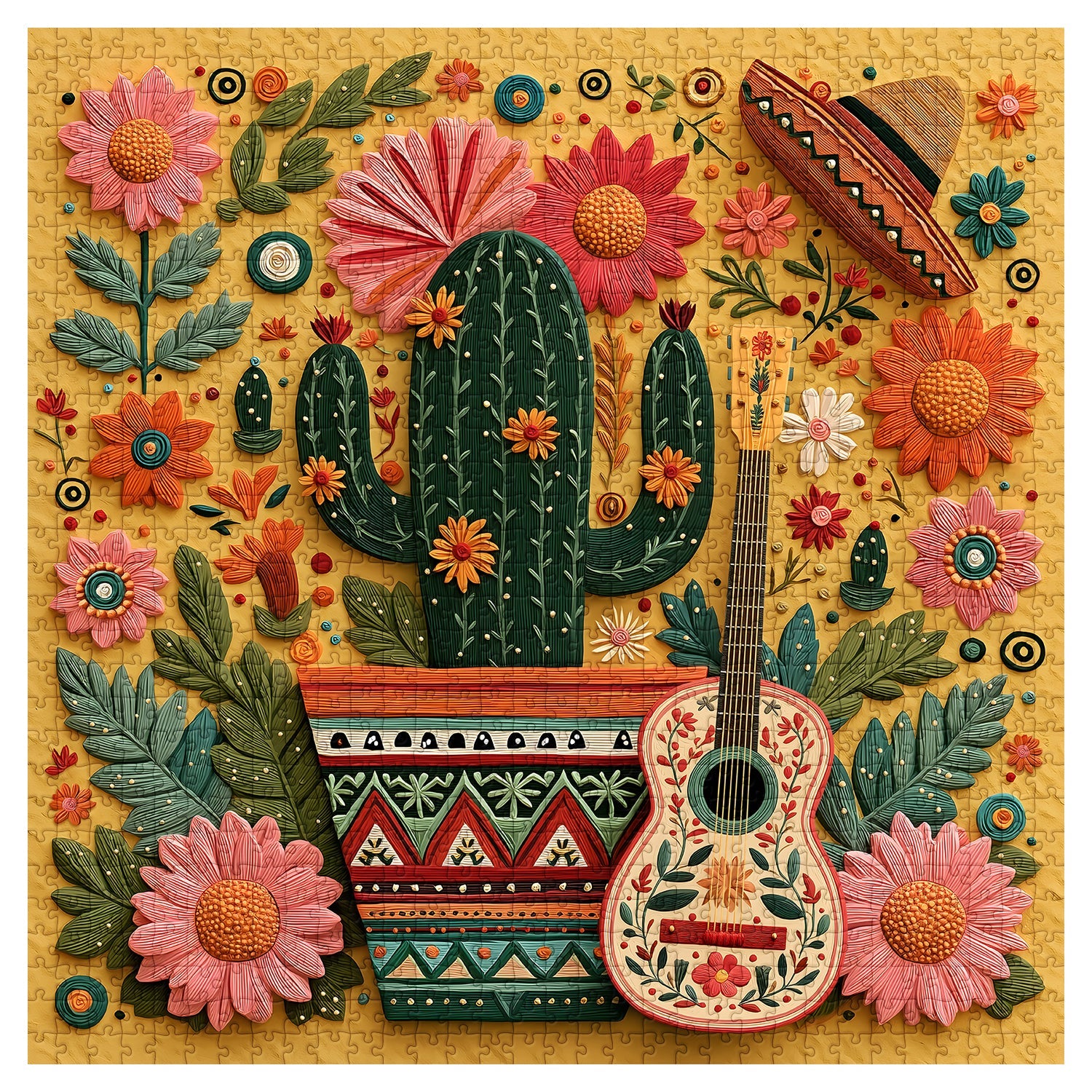 Cactus Fiesta Jigsaw Puzzle 1000 Pieces