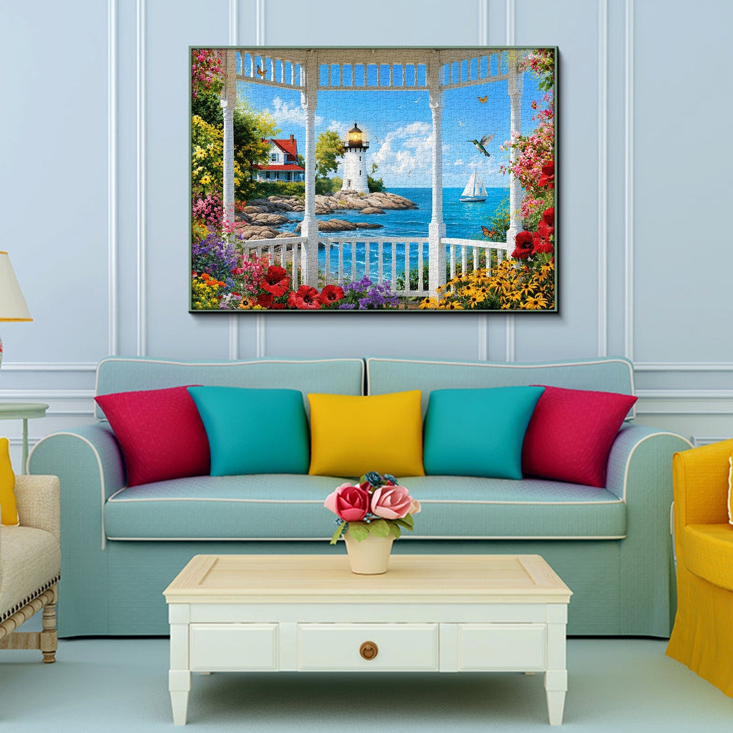 Sea-Kissed Lighthouse Jigsaw Puzzle 1000 Piece