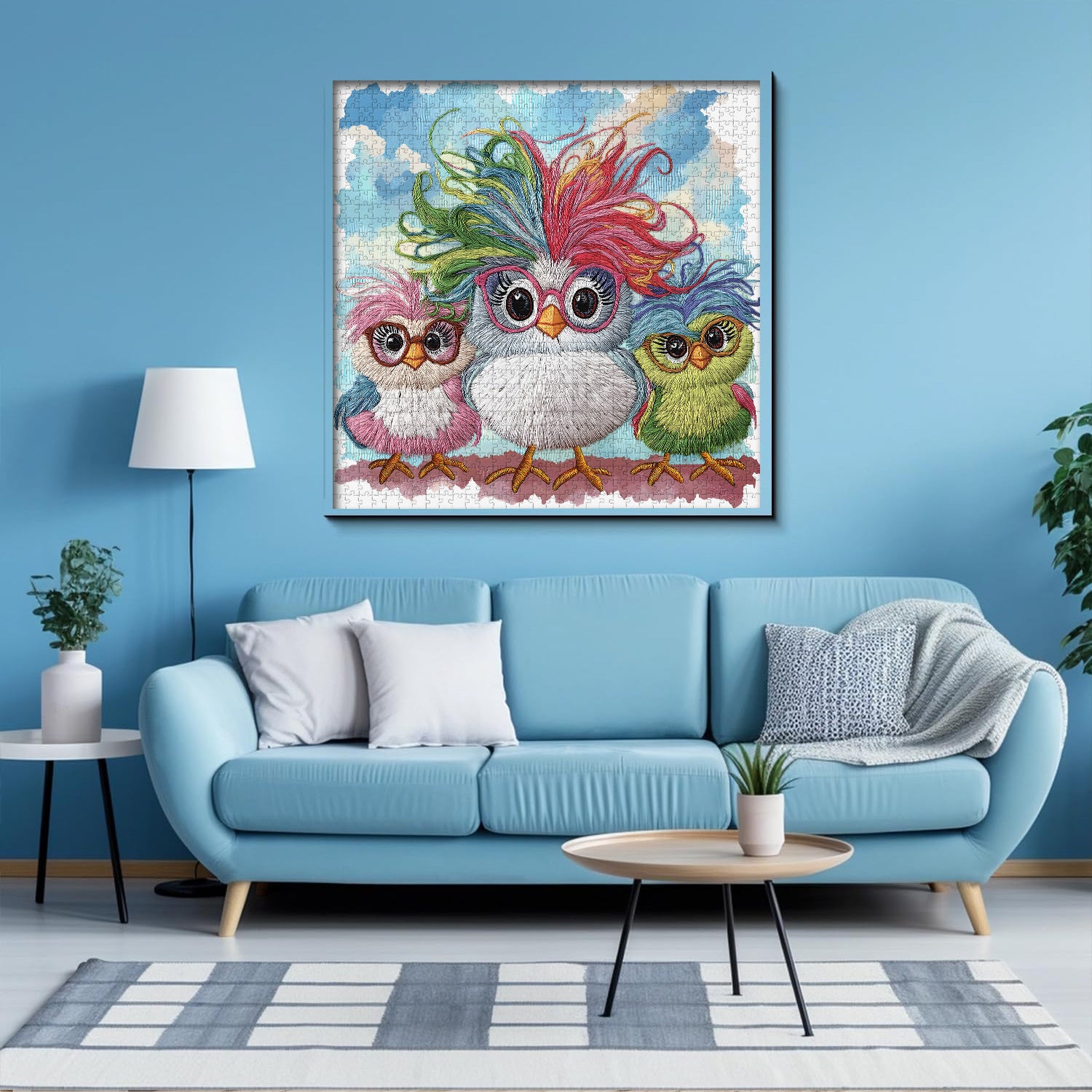 Colorful Funny Chicks Jigsaw Puzzle 1000 Piece