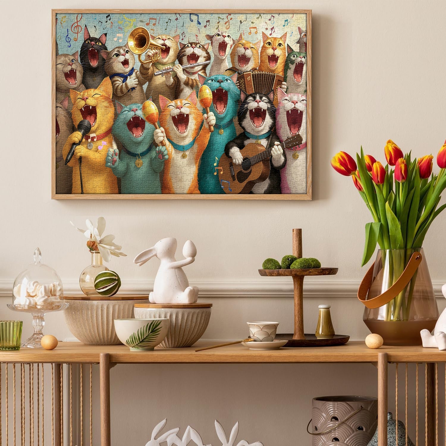 Joyful Cat Concert  Jigsaw Puzzle 1000 Piece