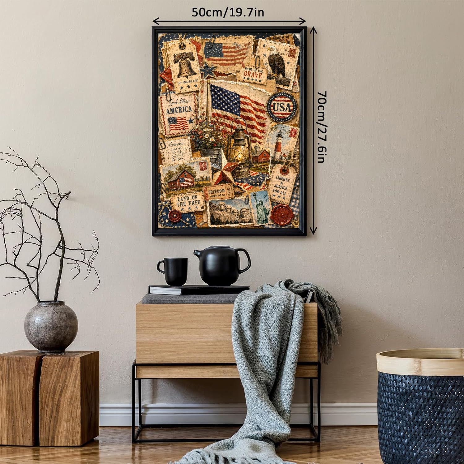 Vintage Americana Collage Jigsaw Puzzle 1000 Pieces