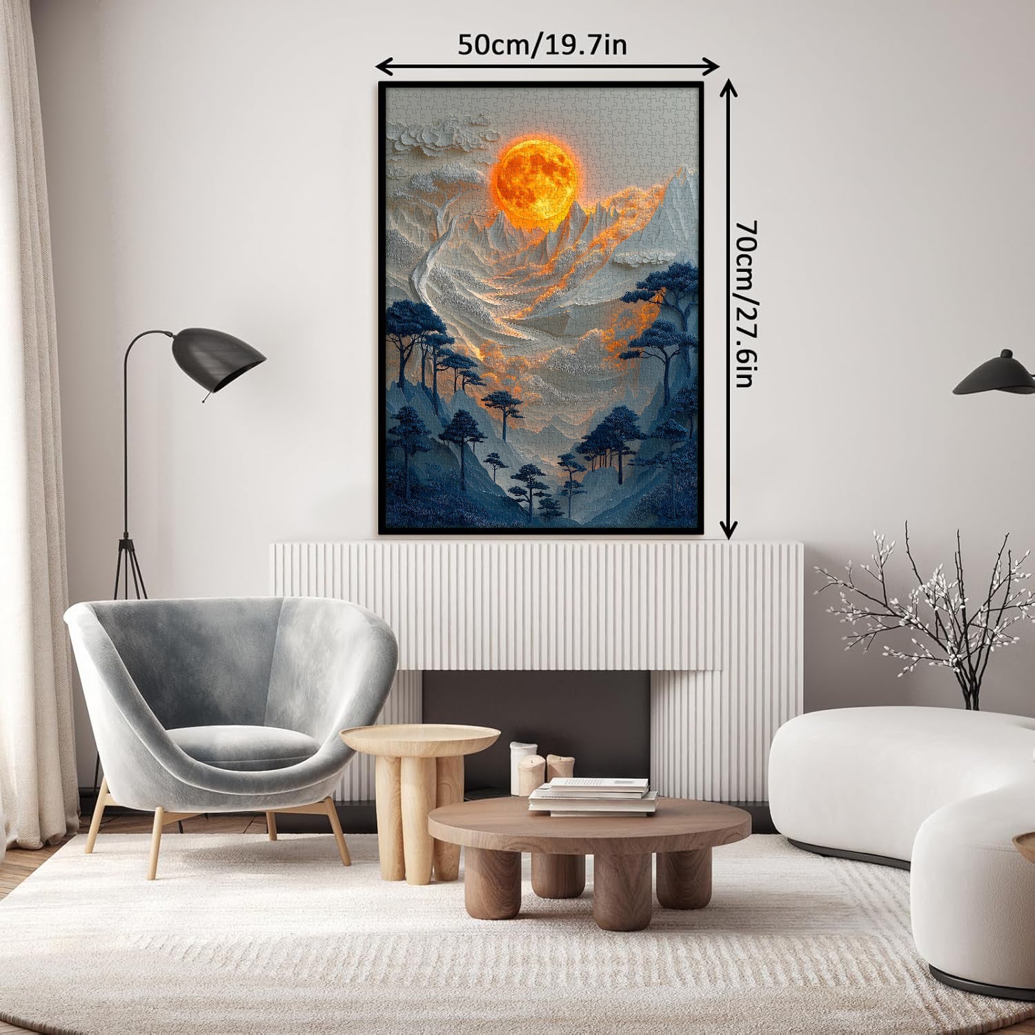 Moonlit Mountains Jigsaw Puzzle 1000 Pieces