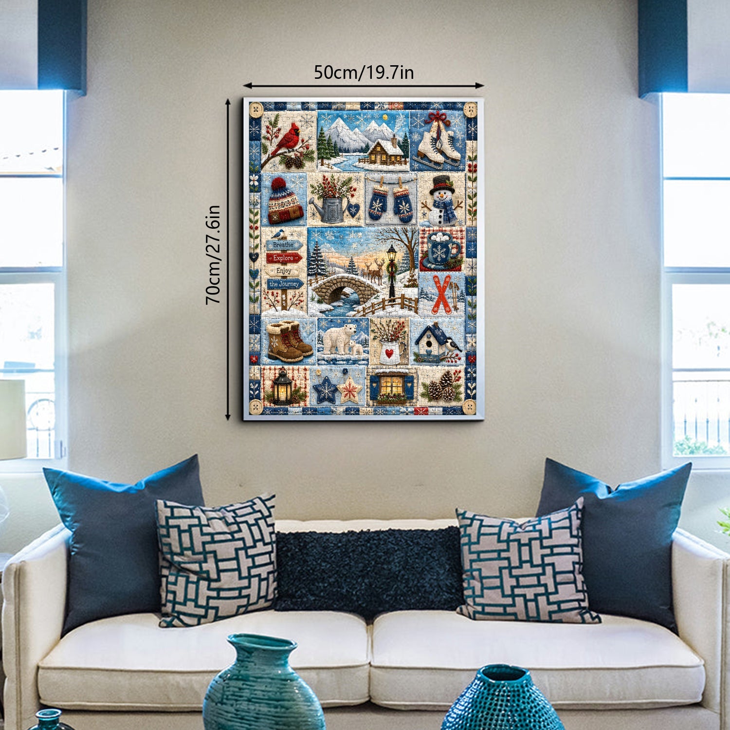 Winter Patchwork Jigsaw Puzzle 1000 Pieces
