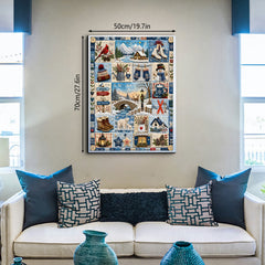 Winter Patchwork Jigsaw Puzzle 1000 Pieces
