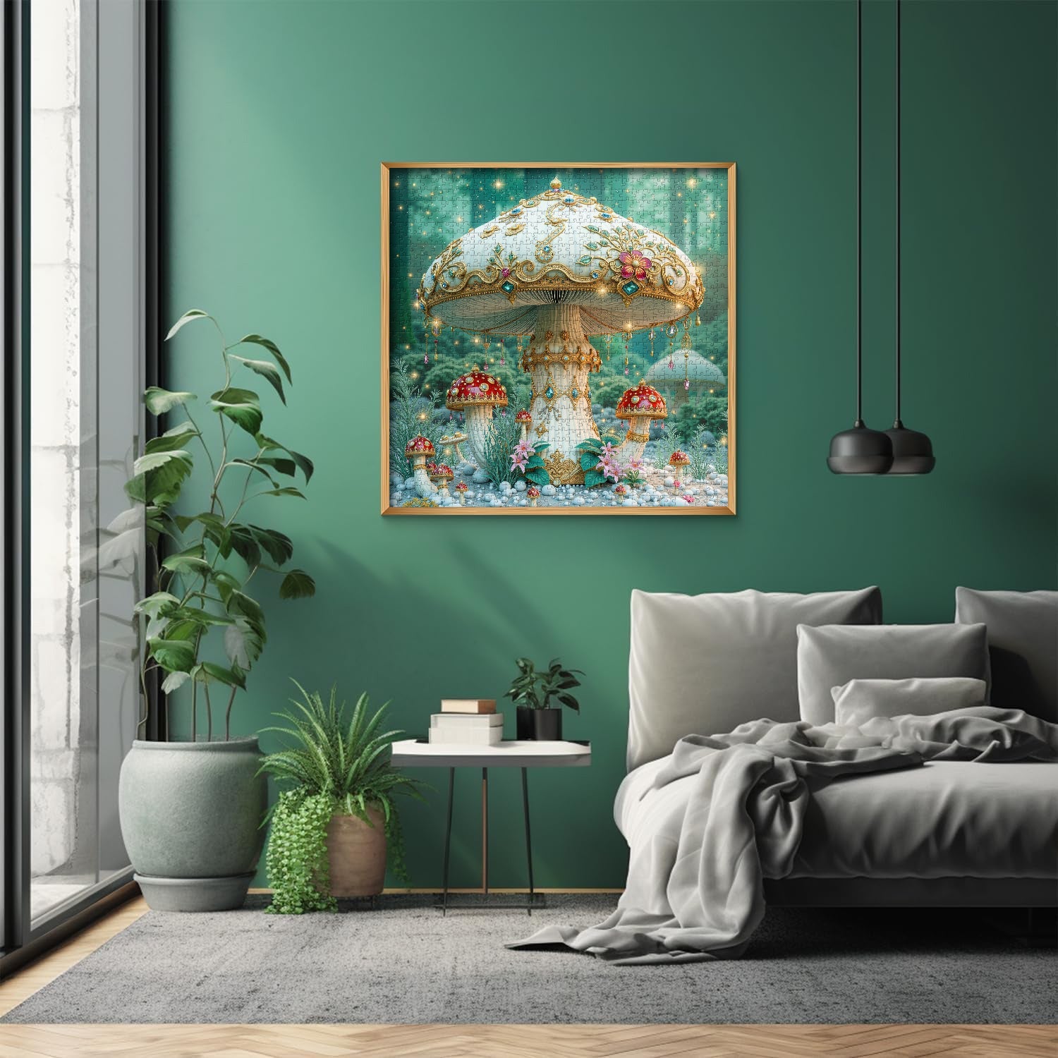 Gilded Mushroom Wonderland Jigsaw Puzzle 1000 Pieces