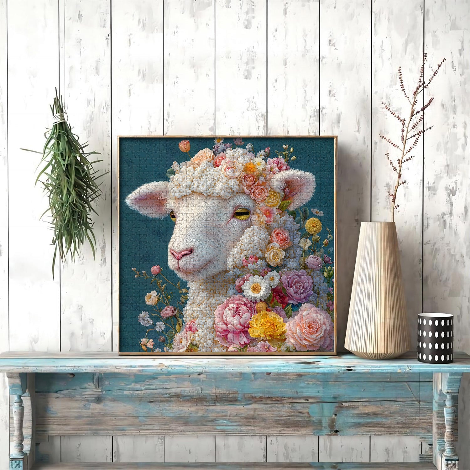 Flower Sheep Jigsaw Puzzle 1000 Piece