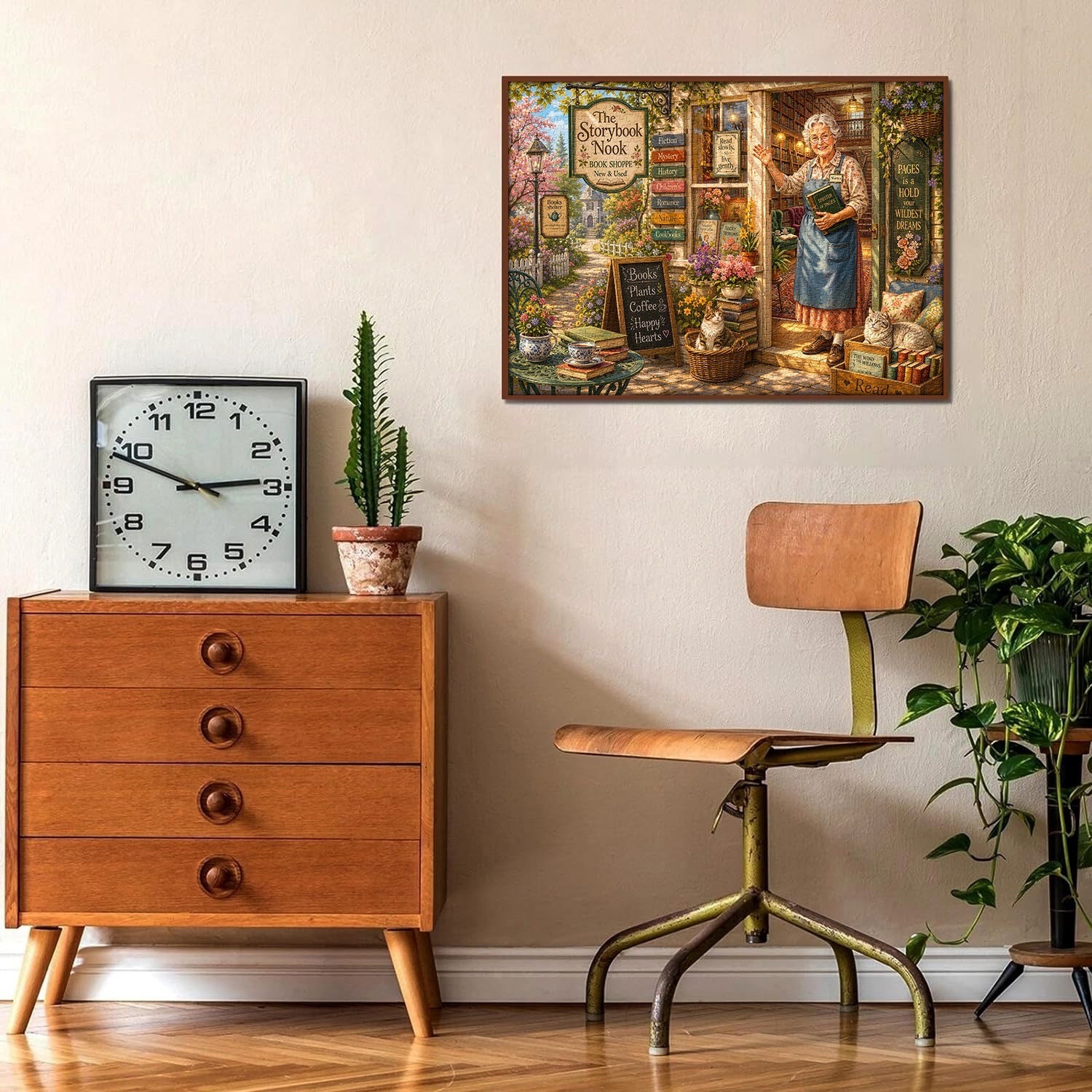 Floral Booknook Jigsaw Puzzle 1000 Piece