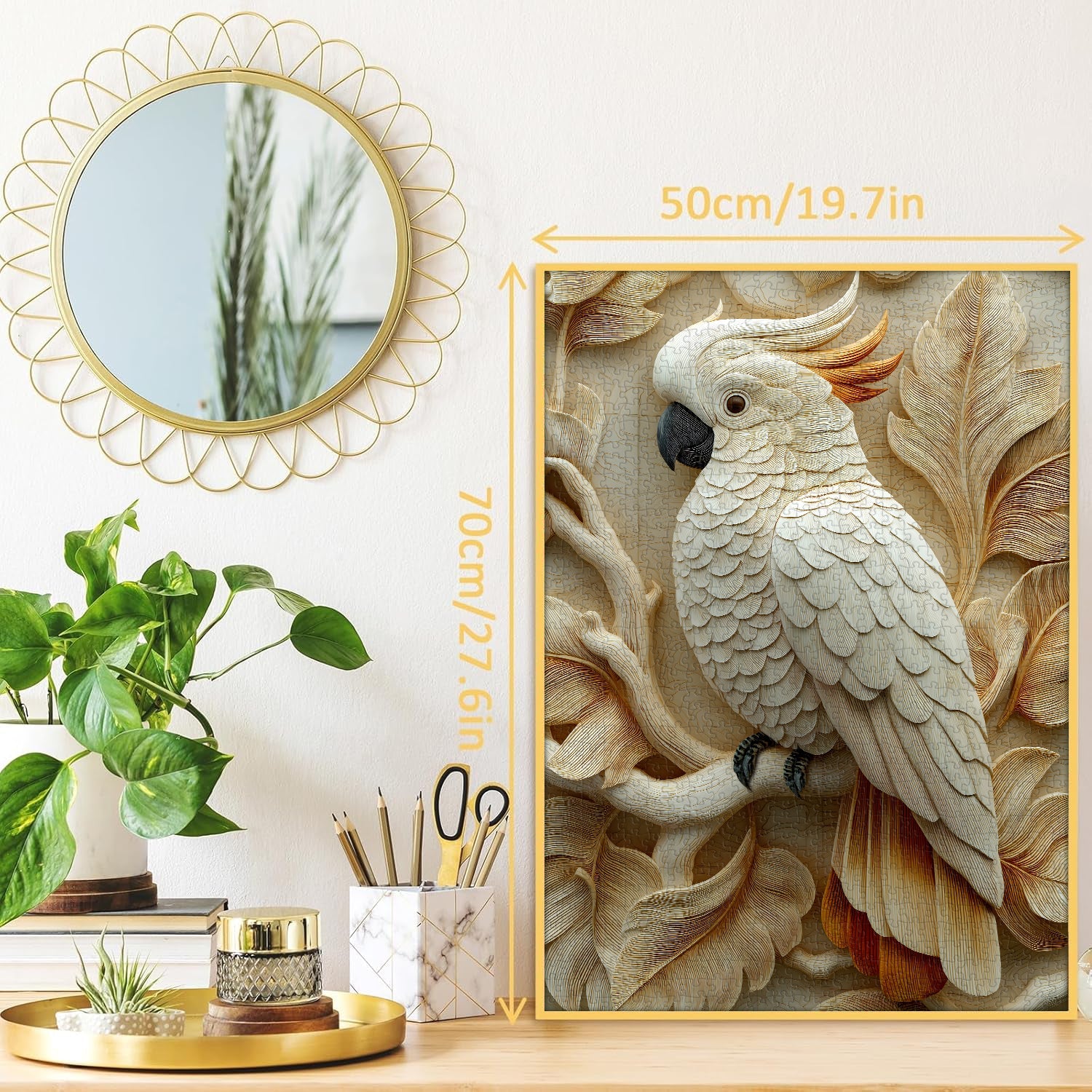 Wood Carving Parrot Jigsaw Puzzle 1000 Pieces