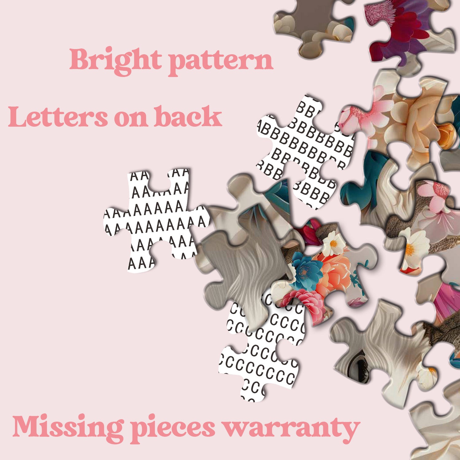 Floral Deer Jigsaw Puzzles 1000 Pieces