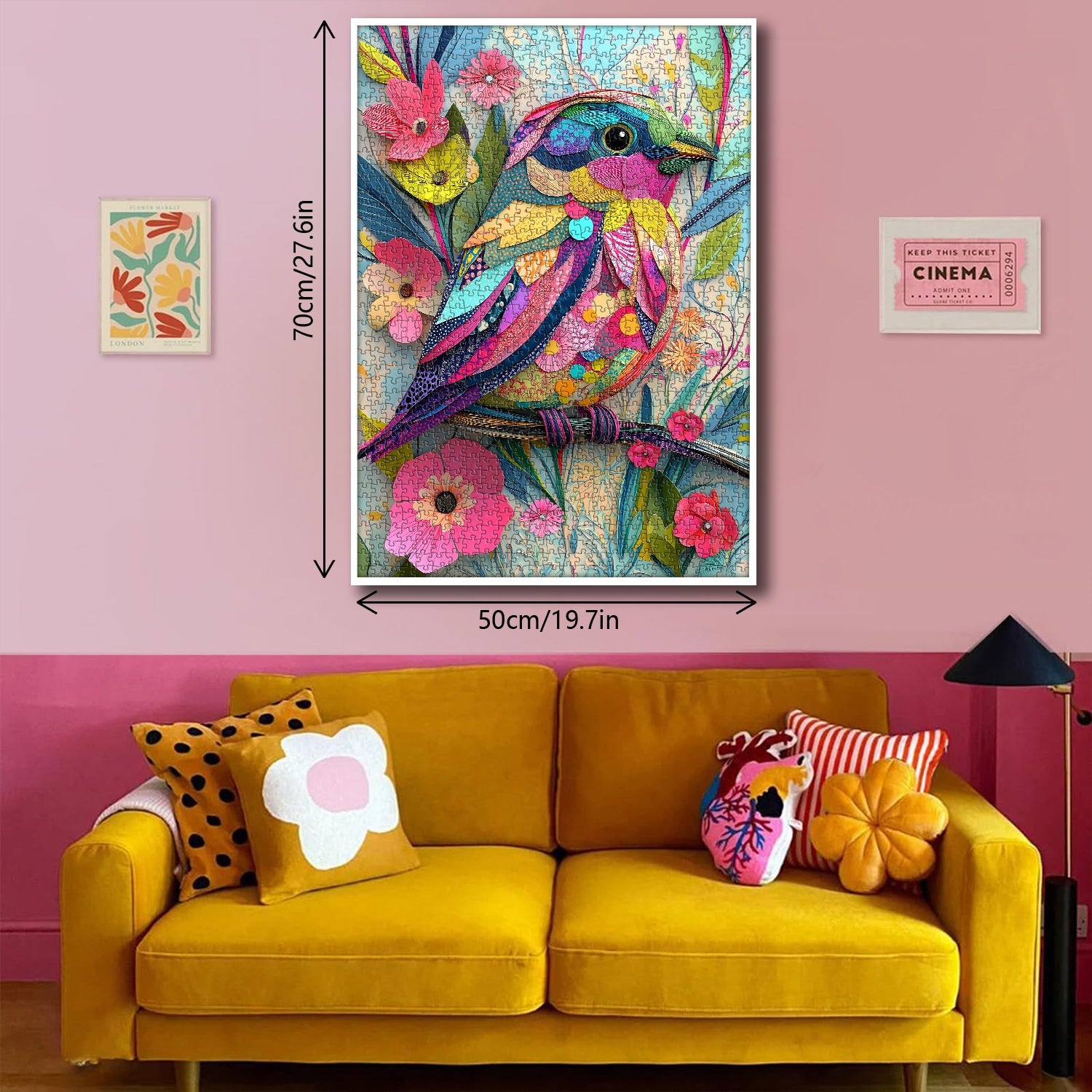 Collage Colorful Bird Jigsaw Puzzle 1000 Pieces
