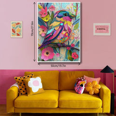 Collage Colorful Bird Jigsaw Puzzle 1000 Pieces