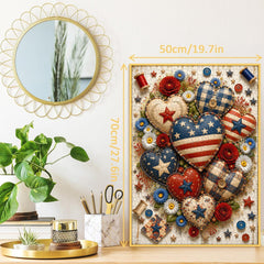 Patriotic Hearts Jigsaw Puzzle 1000 Pieces