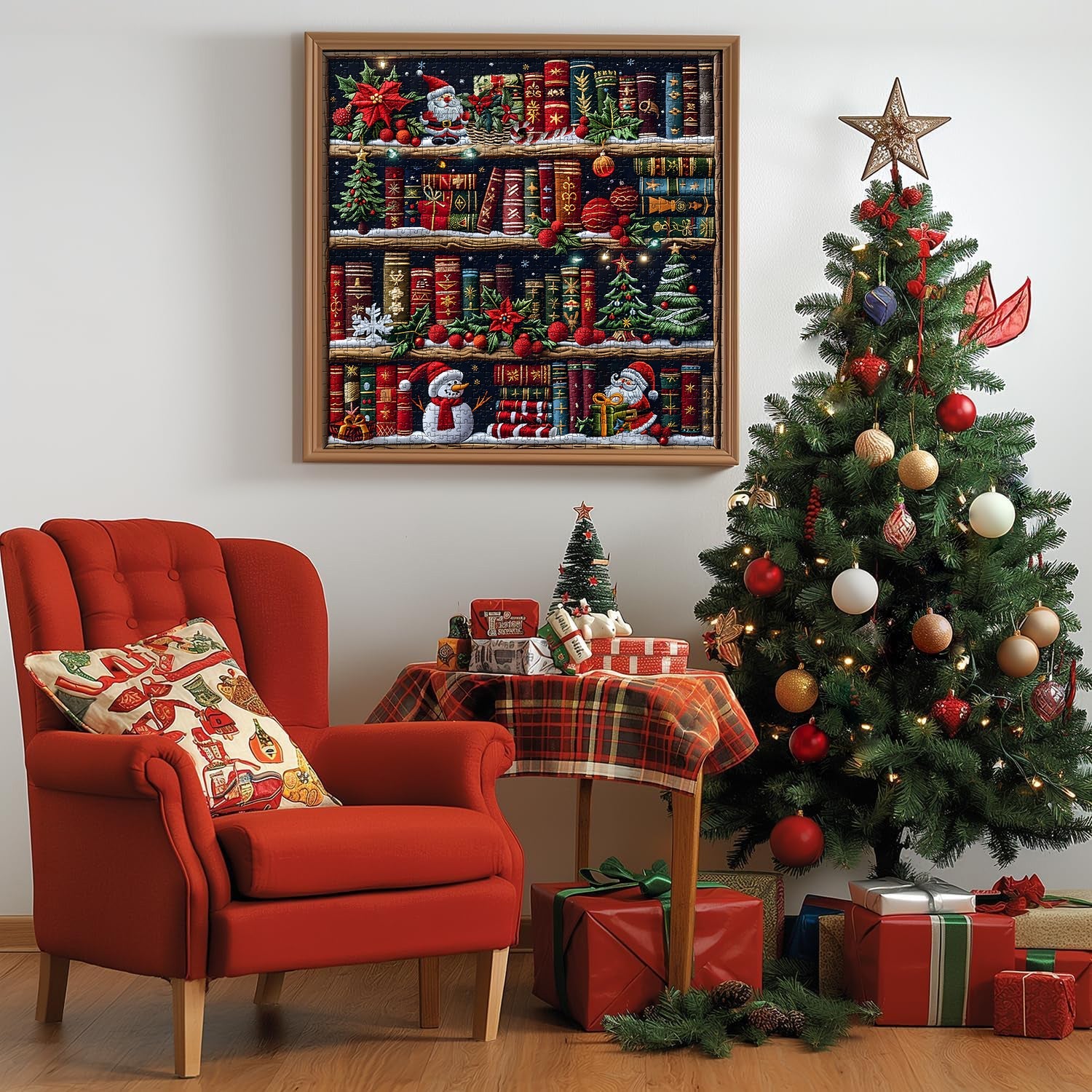 Christmas Bookshelf Jigsaw Puzzles 1000 Pieces