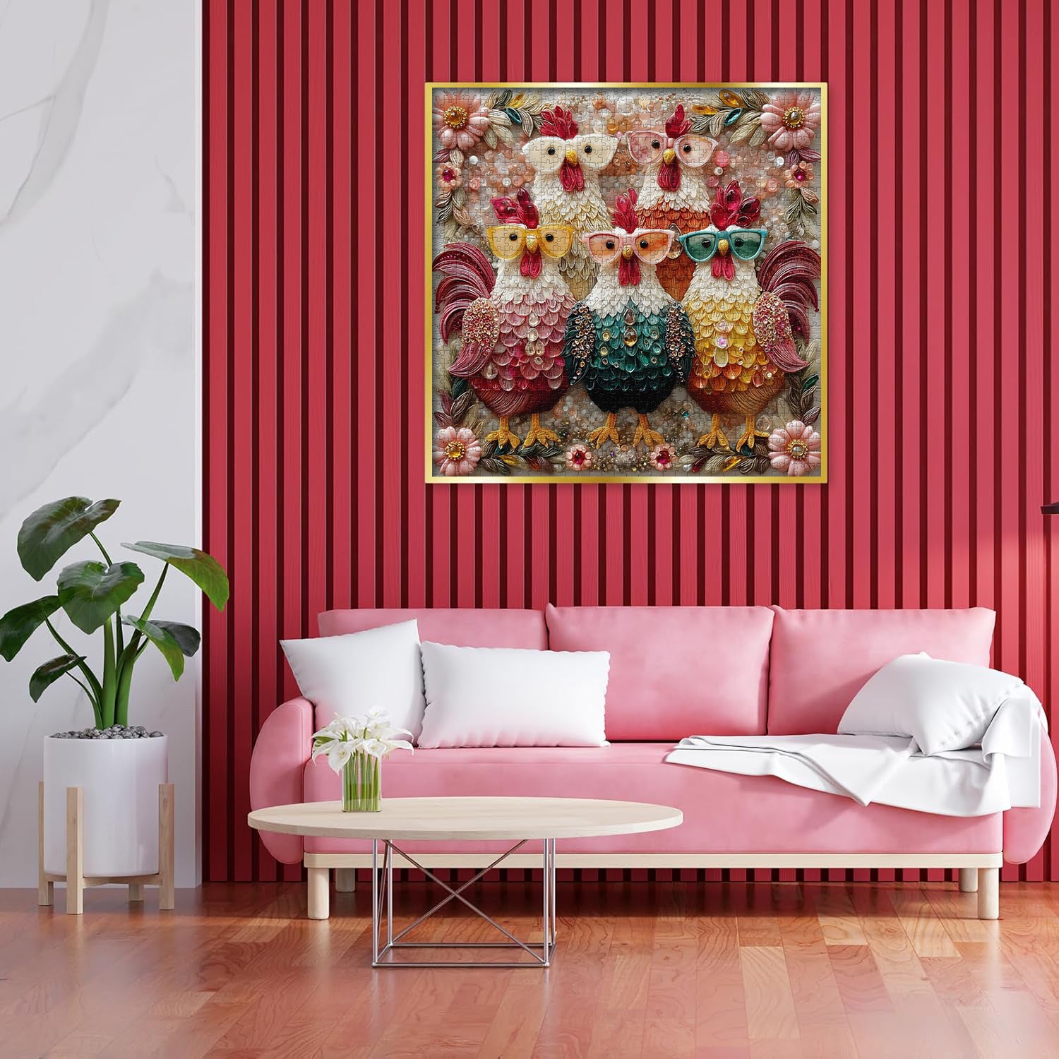 Fancy Roosters Jigsaw Puzzle 1000 Piece