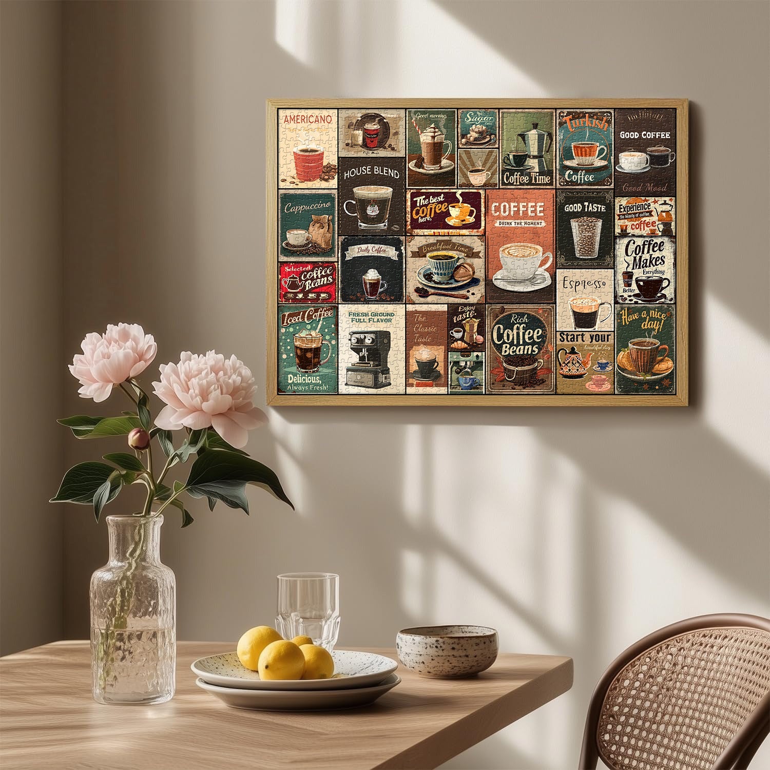 Vintage Coffee Collage Jigsaw Puzzle 1000 Pieces