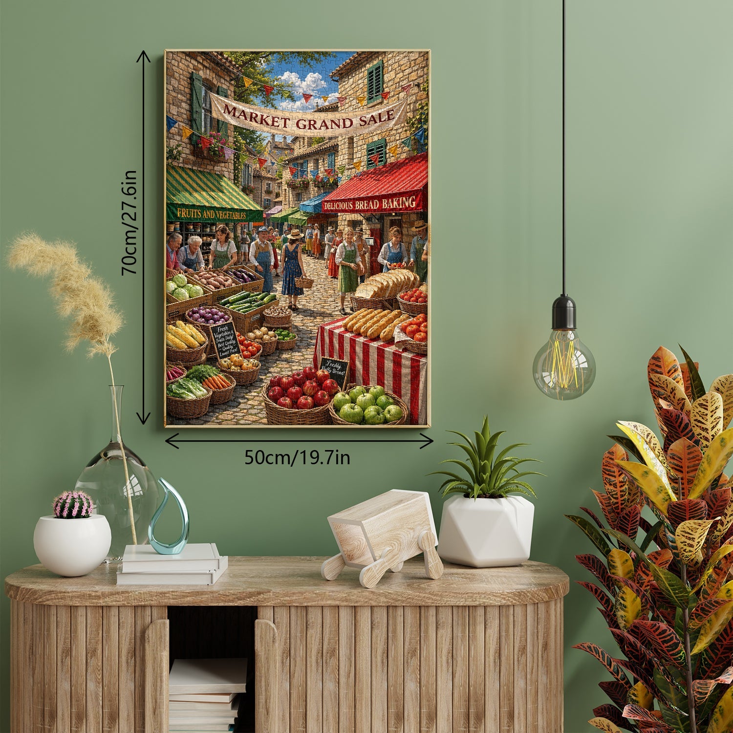 Village Market Jigsaw Puzzle 1000 Piece