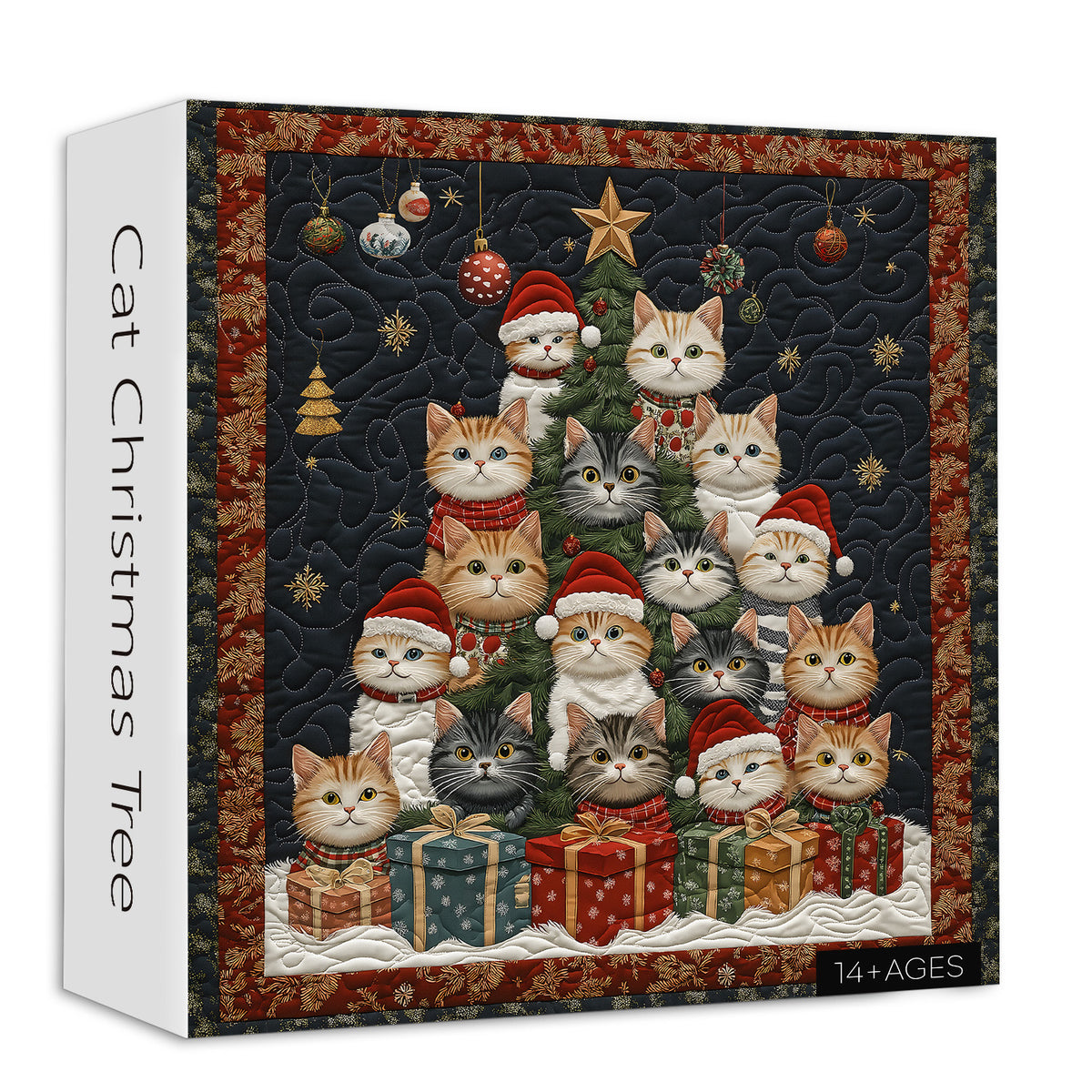 Cat Christmas Tree Jigsaw Puzzle 1000 Piece