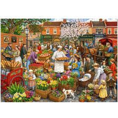 Retro Town Bazaar Jigsaw Puzzle 1000 Pieces