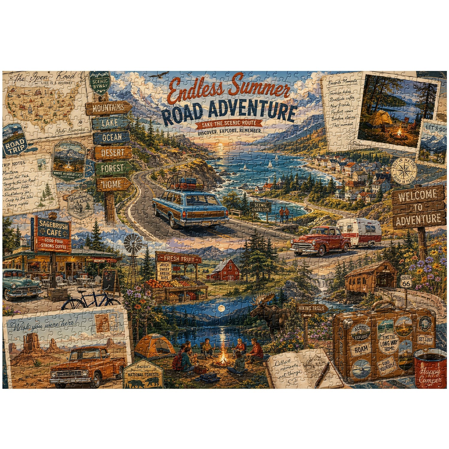 Endless Summer Drive Jigsaw Puzzle 1000 Piece