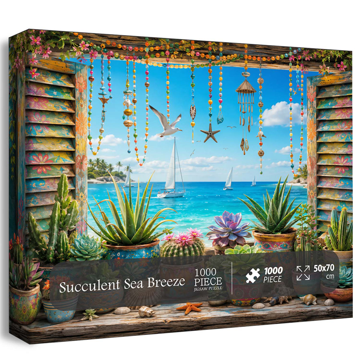 Succulent Sea Breeze Jigsaw Puzzle 1000 Piece