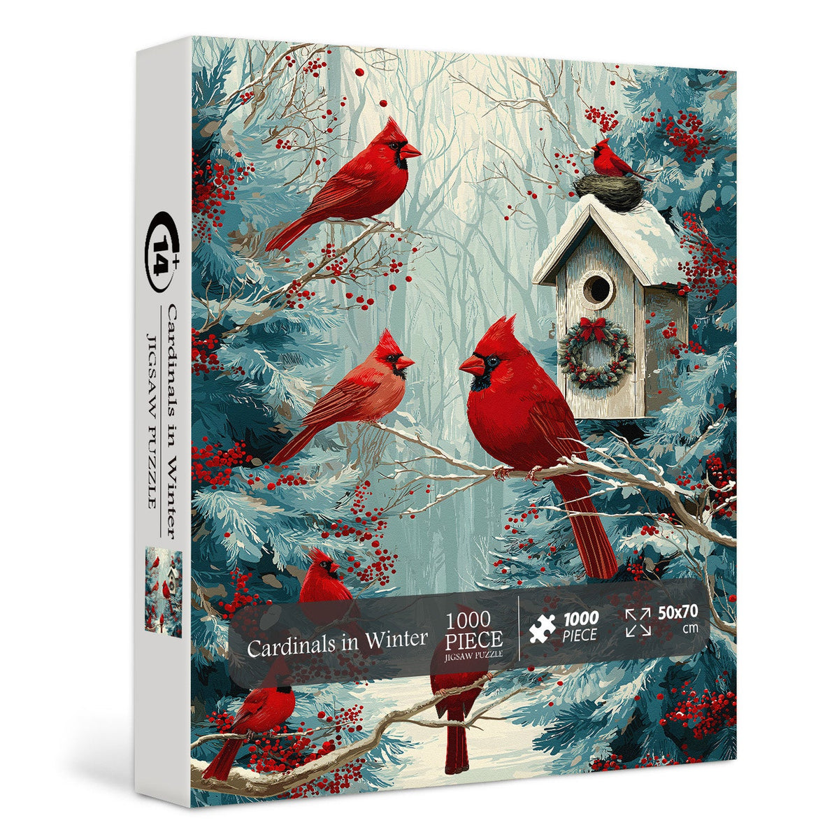 Cardinals in Winter Jigsaw Puzzle 1000 Piece
