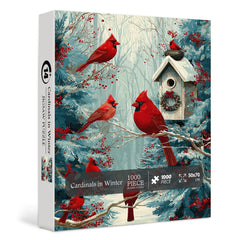 Cardinals in Winter Jigsaw Puzzle 1000 Piece