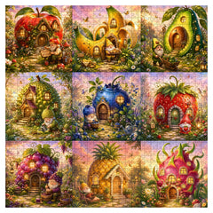 Dwarf Orchard Cottages Jigsaw Puzzle 1000 Pieces