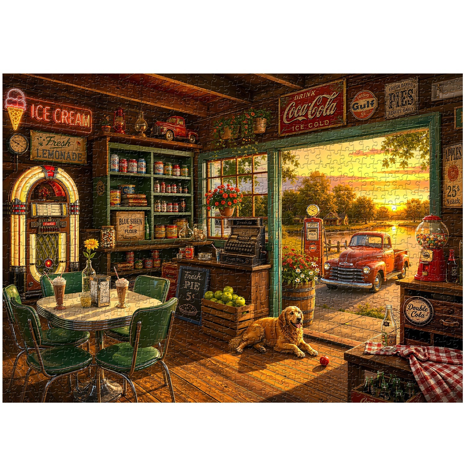 Sunset General Store Jigsaw Puzzle 1000 Piece