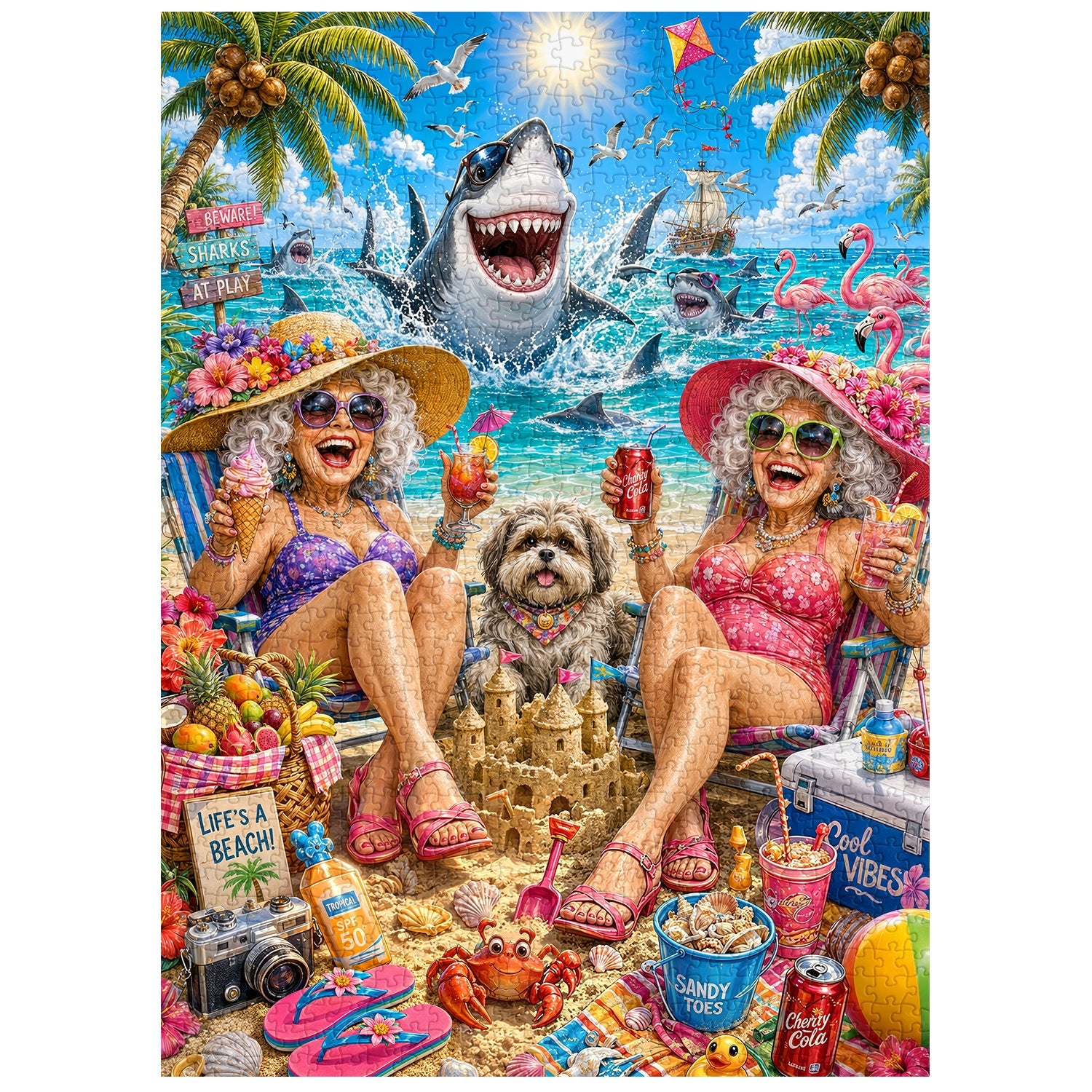 Beach Girls' Day Jigsaw Puzzle 1000 Pieces