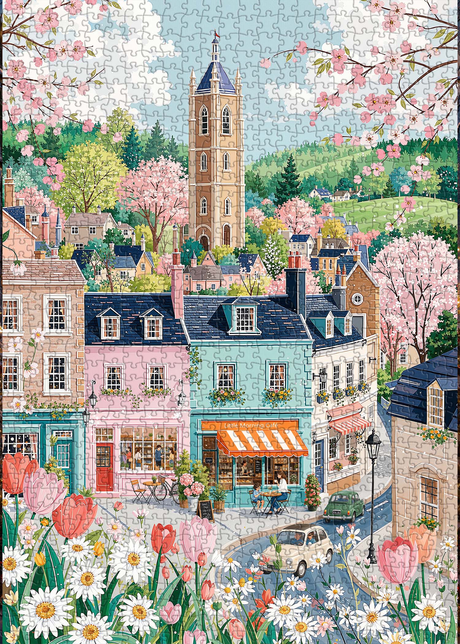Spring Village Jigsaw Puzzle 1000 Piece