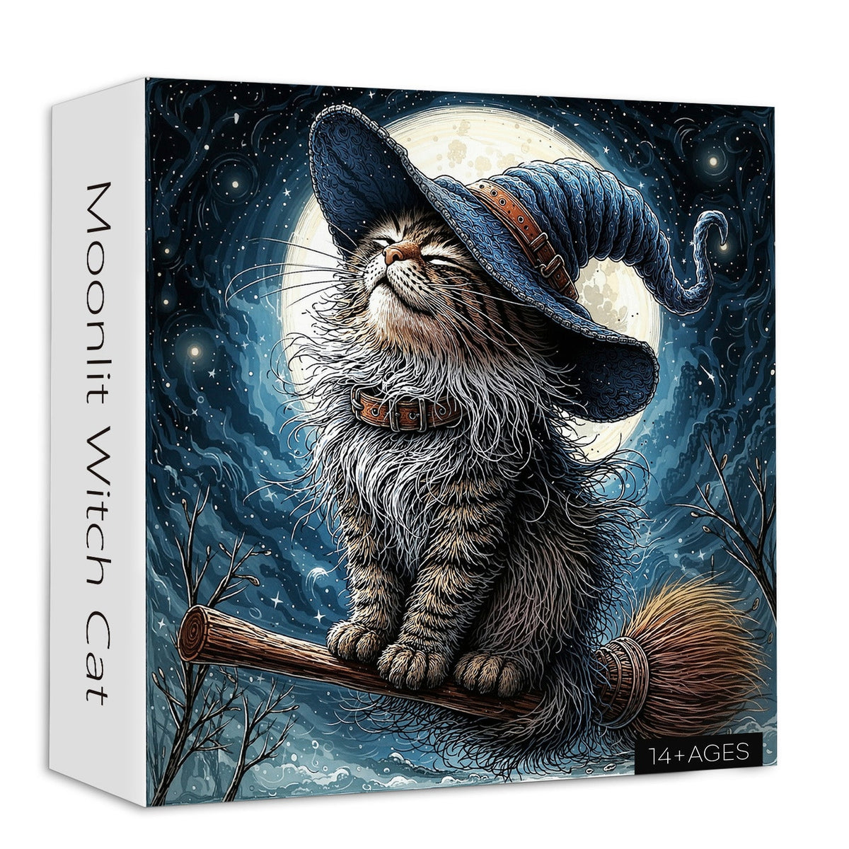 Moonlit Witch Cat  Jigsaw Puzzle 1000 Piece
