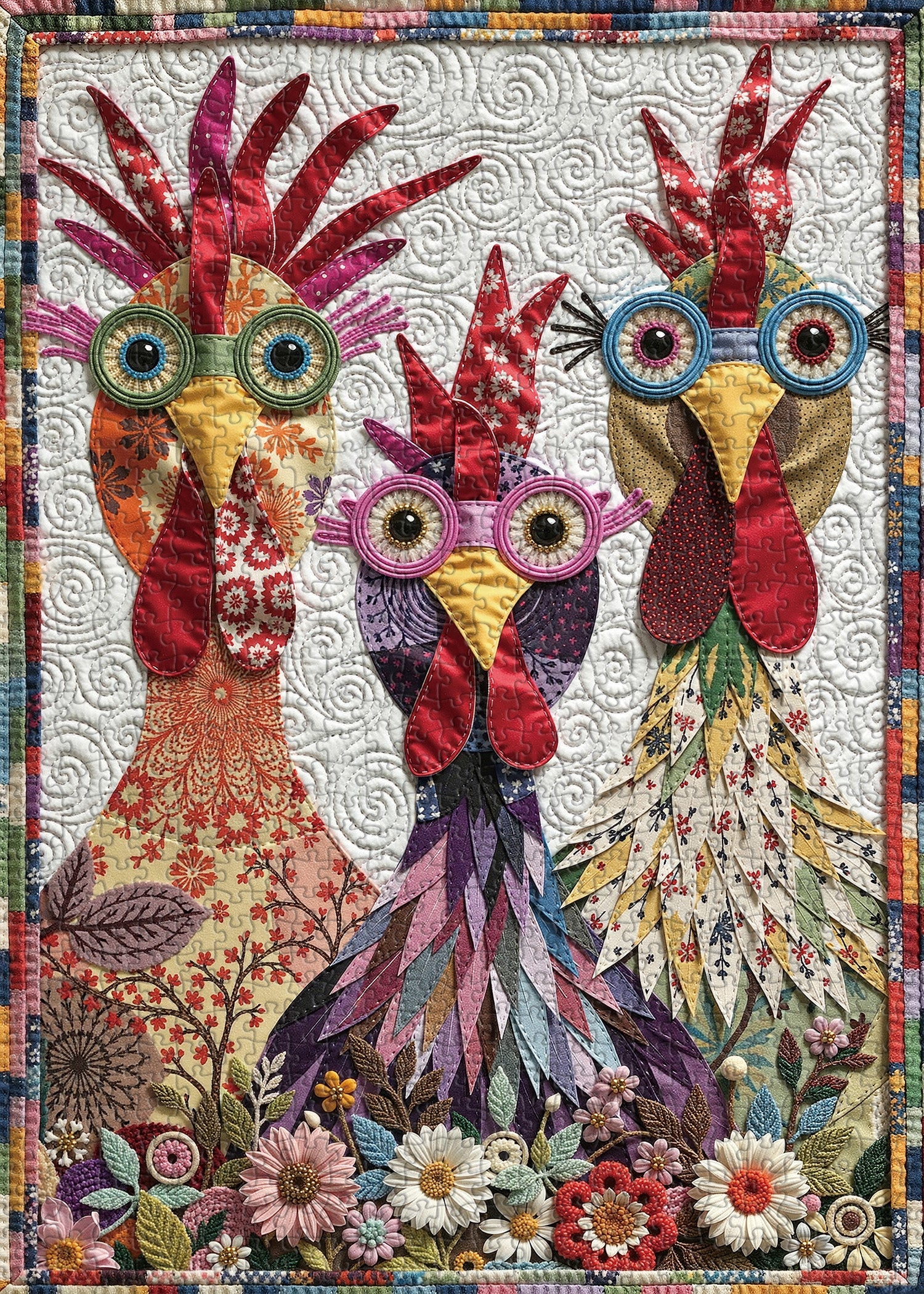 Patchwork Pals Jigsaw Puzzle 1000 Pieces
